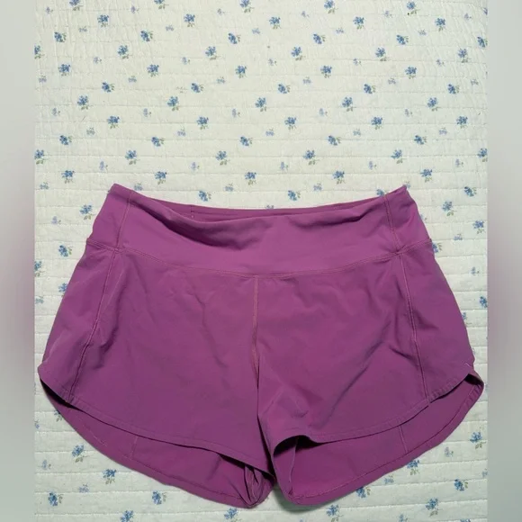 Lululemon Speed Up Lined Short 4 Red Pink/Purple Color Size 8
